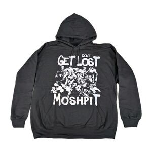 SNOT Hoodie‎ Mens Sz XL Black Don't Get Lost In The Moshpit Get Busy Or Die Tour